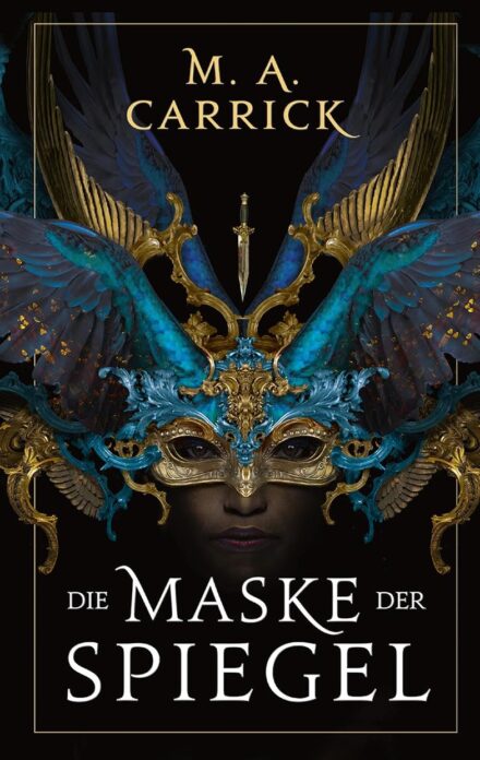cover art for the first half of the German edition of The Mask of Mirrors, as Die Maske der Spiegel